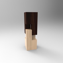 Doppel-Gabel-Gelenk Kunst capsula die Holzbearbeitung 3d print model - Mito3D