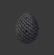 dragon's egg 1 black toys color dragon mixed bag textures 3d print model - Mito3D
