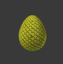 l'uovo del drago 2 giallo i giocattoli colore uovo un sacchetto mixed le texture 3d print model - Mito3D
