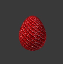 dragón de huevo 3 rojo los juguetes color cajón sastre las texturas 3d print model - Mito3D