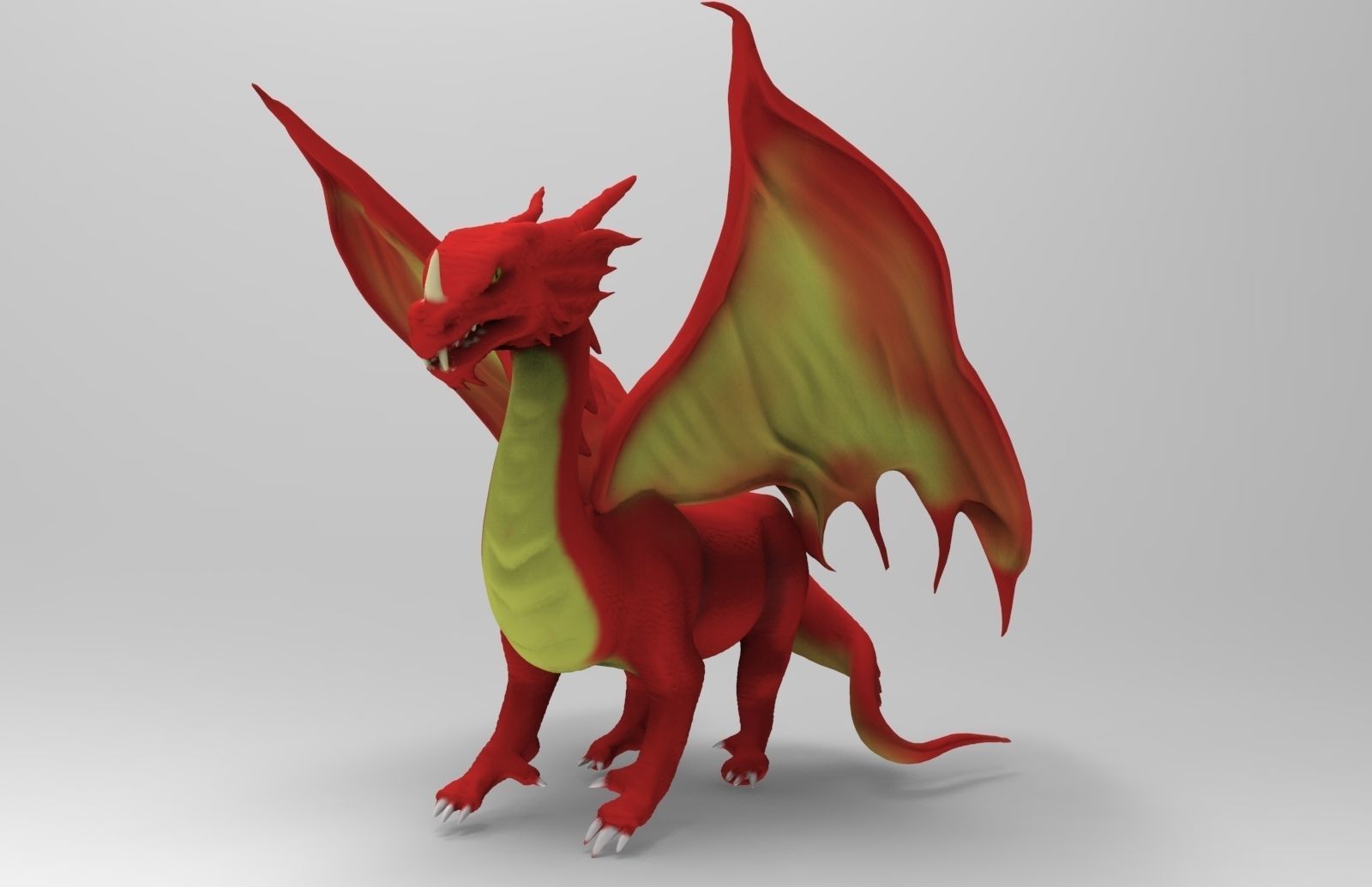 drago art colore creatura fantasia monster 3D print model - Mito3D
