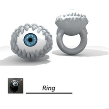 draghi denti anello dell'occhio moda colore cool occhio mens ring ootd womens 3d print model - Mito3D