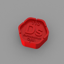 ds - darmstadium blok eğitim kimya elemanları periyodik tablo 3d print model - Mito3D
