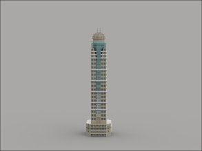 dubai marriot harbor otel sanat mimarlık bina hotel bir kere yazdırın onetimeprint sla model kule 3d print model - Mito3D