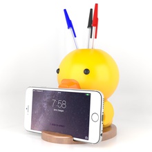 duckling desk organizer office cellphone dock 3d print model - Mito3D