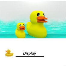 Ente - Spielzeug Tier Farbe display gelb 3d print model - Mito3D
