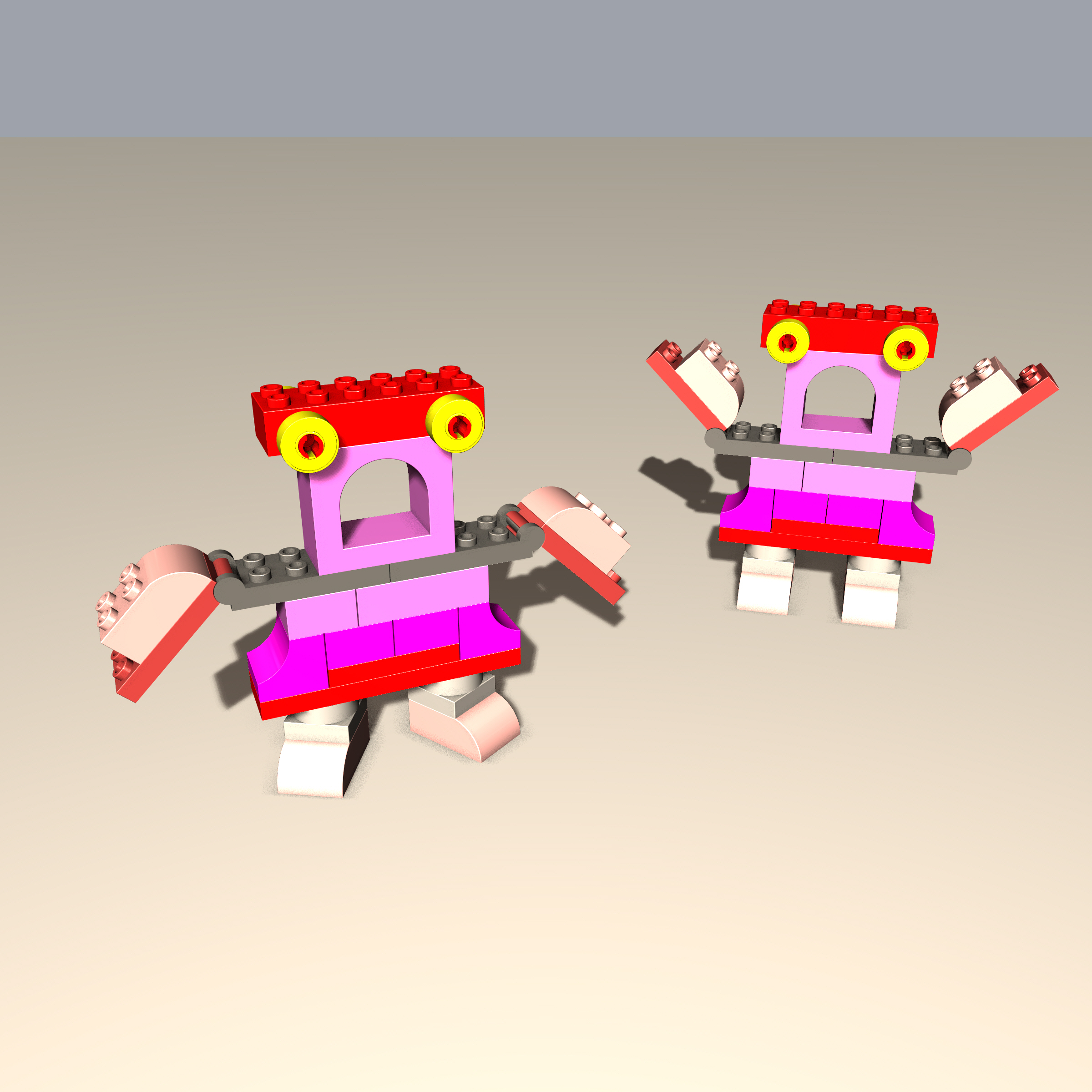 duplo robot de la familia abuela los juguetes a el juguete 3D print model - Mito3D