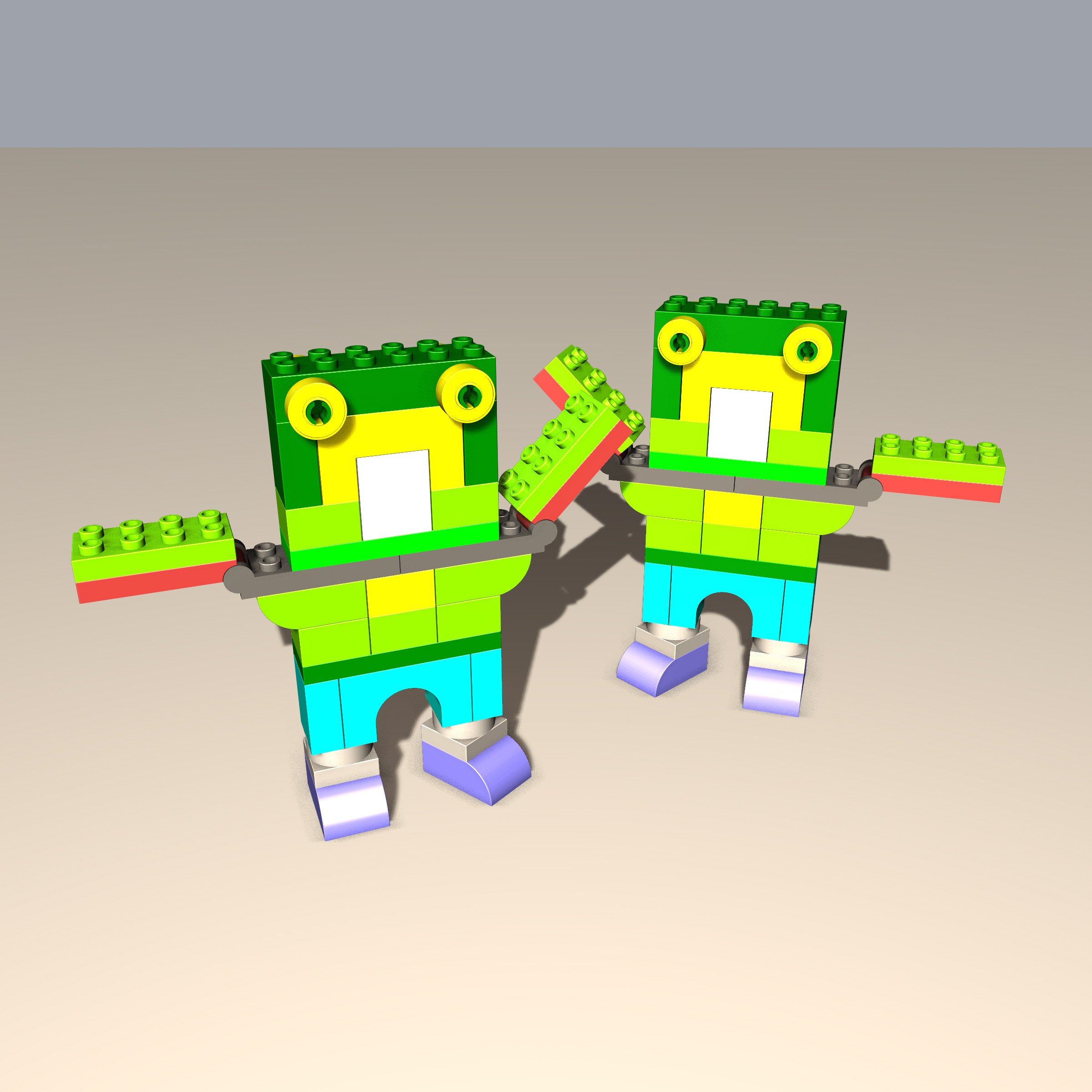 duplo-Roboter-Familie - Opa Spielzeug duplo Familie Roboter 3D print model - Mito3D