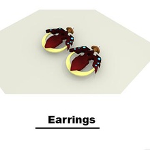de boucles d'oreilles la mode couleur bijoux 3d print model - Mito3D