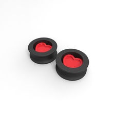 orecchino 2 maschile il giorno di san valentino moda anello orecchio amore nobel sla 3d print model - Mito3D