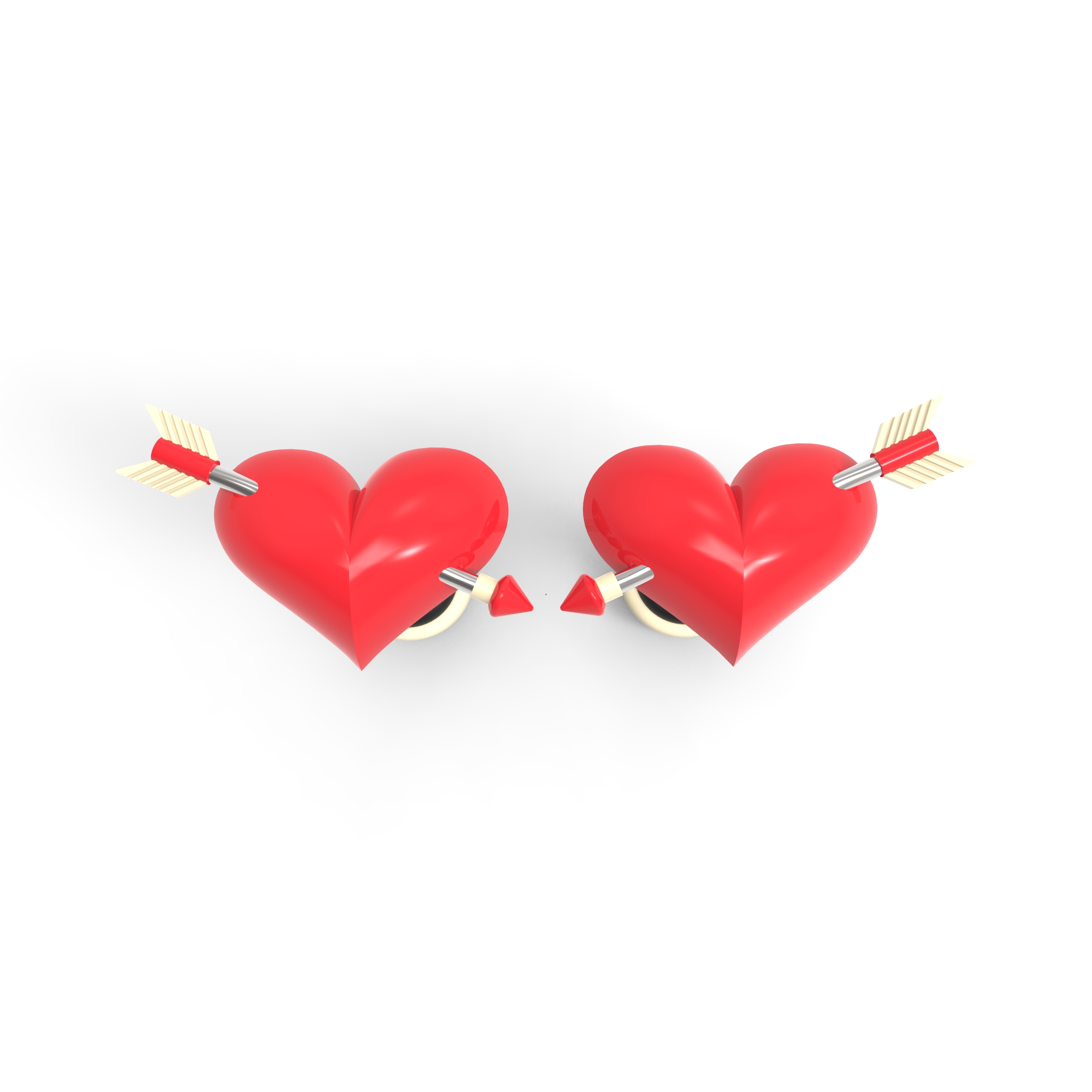orecchino a 5 maschile il giorno di san valentino moda anello orecchio amore nobel sla 3D print model - Mito3D