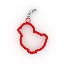 easter egg cookie cutter chick housewares keyring 3d print model - Mito3D