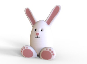 uovo di pasqua art coniglietto celebrazione colore la figurine 3d print model - Mito3D