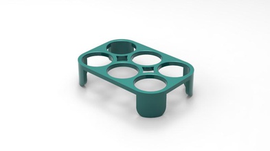 egg holder 4 housewares tray 3d print model - Mito3D