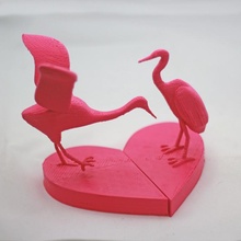egret couples toys 2015 valentine 3d print model - Mito3D