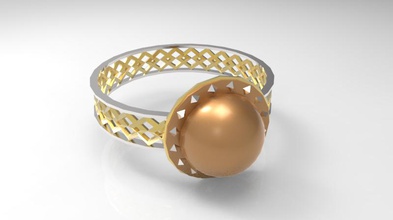 elegante anel 2 a moda jóias mulher 3d print model - Mito3D
