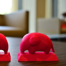 elephant bookends education 3d print model - Mito3D