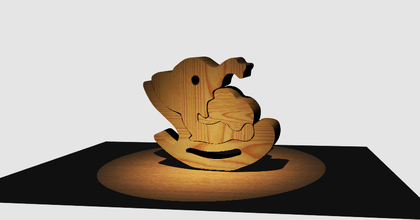 elephant display wooden puzzle art 3d print model - Mito3D