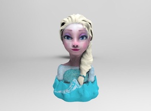 elsa Spielzeuge Karikatur Farbe Figuren gefroren Mädchen 3d print model - Mito3D