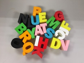 english alphabet pen stand office maker zone word printing 3d print model - Mito3D