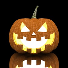 evil pumpkin lantern 4 art halloween 3d print model - Mito3D
