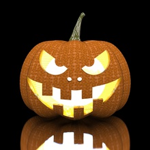 evil pumpkin lantern 5 art halloween 3d print model - Mito3D