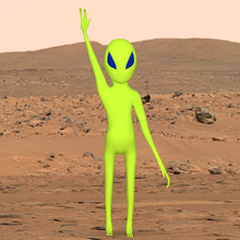 extraterrestrial culture day alien winken Kunst Außerirdische Februar mars 3d print model - Mito3D