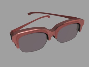 des yeux de verre la mode lunettes cadre femme 3d print model - Mito3D