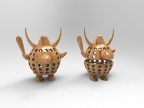 şişman kıllı cüce oyuncaklar gnome parça iplik, saç 3d print model - Mito3D