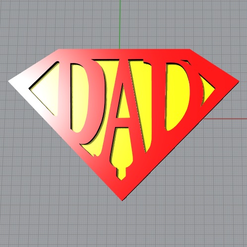 father's day super logo toys dad family fathers 3D print model - Mito3D