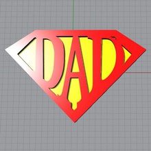 father's day super logo toys dad family fathers 3d print model - Mito3D