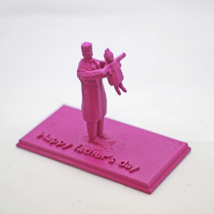 baba kızı yüksekten uçuyor sanat 2014 Babalar Günü 3D print model - Mito3D