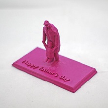 father daughter hug art 2014 father's day fathers 3d print model - Mito3D