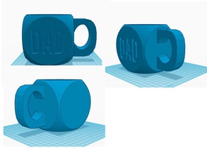 caneca dia dos pais utilidades domésticas o pai 3d print model - Mito3D