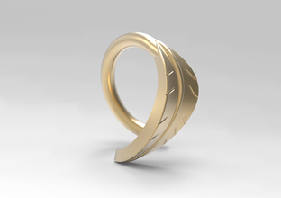 feather ring fashion jewelry 3d print model - Mito3D