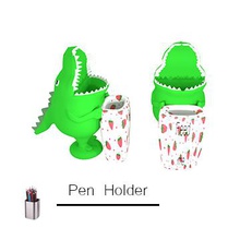 feedme crocodile holder office color organizer pen 3d print model - Mito3D