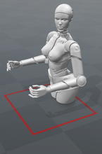 female robot companion art statue 3d print model - Mito3D