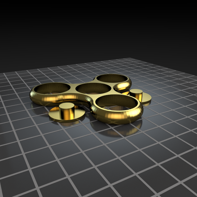 fidget spinner w caps les gadgets moi 3D print model - Mito3D