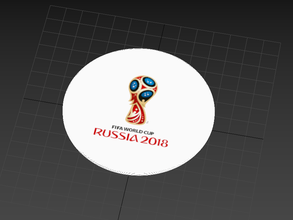 fifa 2018 coaster housewares color drink foot ball soccer world cup 3d print model - Mito3D