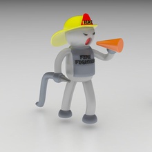 fire fighter heard day art beheardday firefighter 3d print model - Mito3D