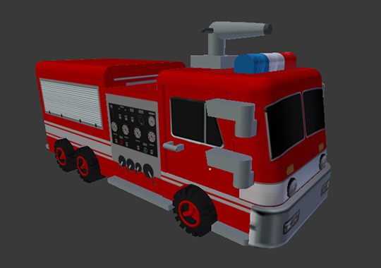 Feuer LKW - Spielzeug Farbe Farbe-Modell Feuerwehrmann zu werden lego 3D print model - Mito3D