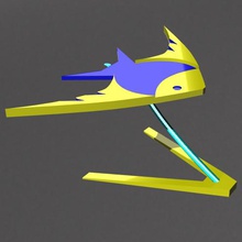 los peces cometa juguetes vuelo kite de la oficina cielo 3d print model - Mito3D