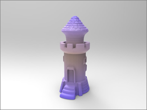 fl-città - torre i giocattoli arredamento display fantasia terra di città 3d print model - Mito3D
