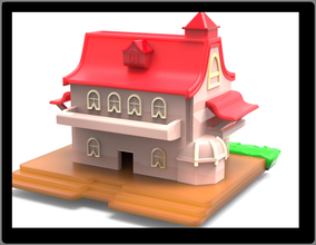 fl-town- town hall toys decor display fantasy house land toy 3d print model - Mito3D