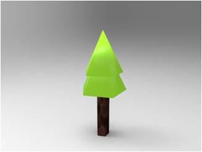 fl-town-tree 5 toys decor display fantasy land forest toy tree 3d print model - Mito3D