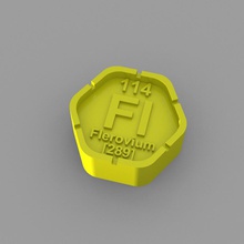fl - flevorium blok eğitim kimya elemanları periyodik tablo 3d print model - Mito3D