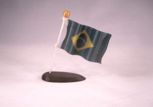 flag di serie in brasile art colore la bandiera 3d print model - Mito3D