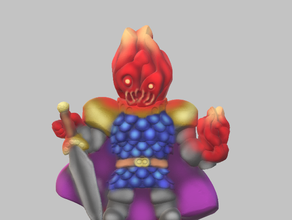 flaymon fogo cavaleiro brinquedos o personagem de cor fantasia figurine miniatura brinquedo 3d print model - Mito3D