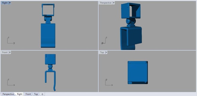 flir cámara montar RAM herramientas 3d print model - Mito3D