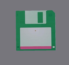 floppy disk 2 gadgets color diskette mixed bag textures 3d print model - Mito3D
